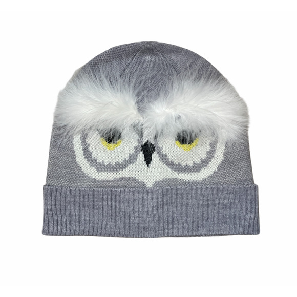 Kate Spade Owl Knit Who Me Beanie Winter Hat - Picture 1 of 6
